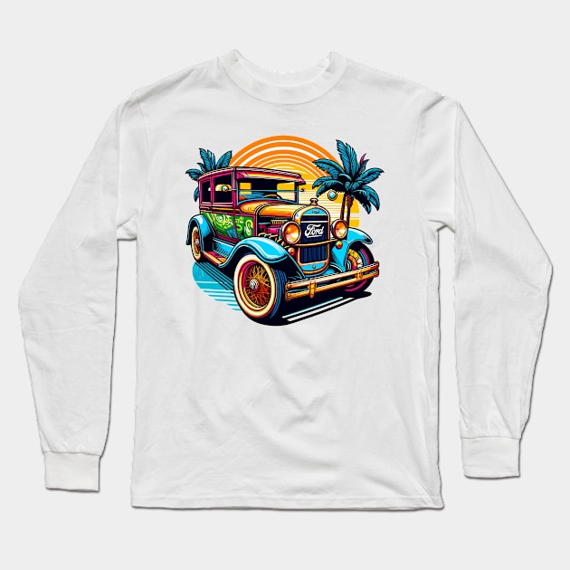 Ford Model A Long Sleeve T-Shirt by Vehicles-Art